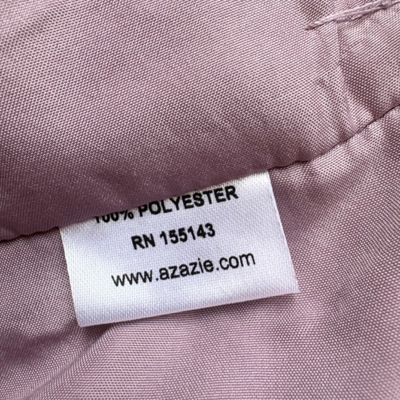 Azazie Vintage Mauve A-Line Double Split V-Neck Maxi Dress Size 8 - Picture 10 of 11